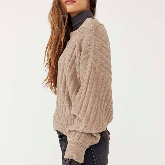 Free People Soft and Cozy Neutral Sweater NWT - Picture 2 of 3